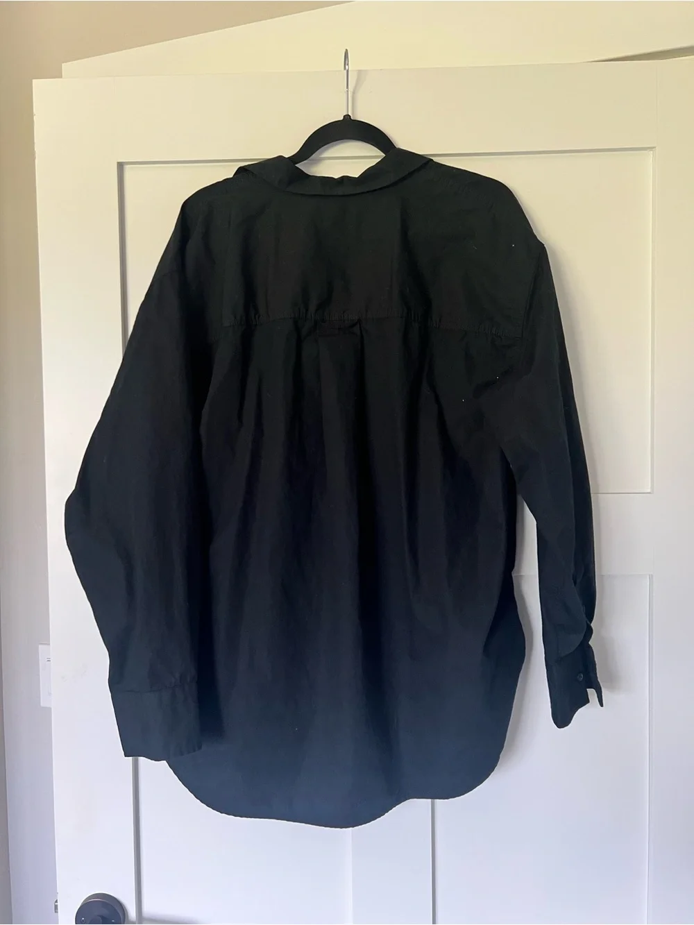 Women’s J Crew Etienne Oversized Fit Black Button Up